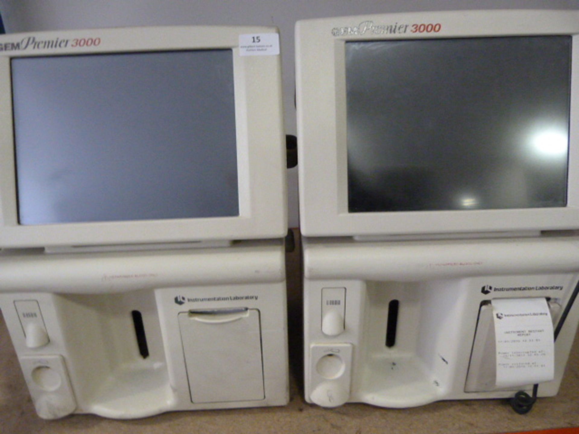 *2x Instrumentation Laboratory Gem Premier 3000 Blood Gas Analysers