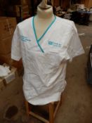 *Box Containing 32 HA2368 White Tunics (Mixed Sizes)