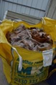 Large Bag of Plastic Drain Pipe and Guttering Fitt