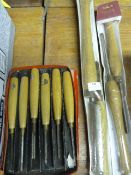 Four Sawby Lathe Chisels and of Ashley Iles Chisels and Gouges