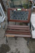 Small Metal Framed Garden Bench