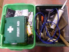 Two Boxes of Tools and Electrical Fittings