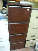 Four Drawer Wood Effect Filing Cabinet