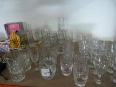 Quantity of Glassware and a Teapot in the Form of
