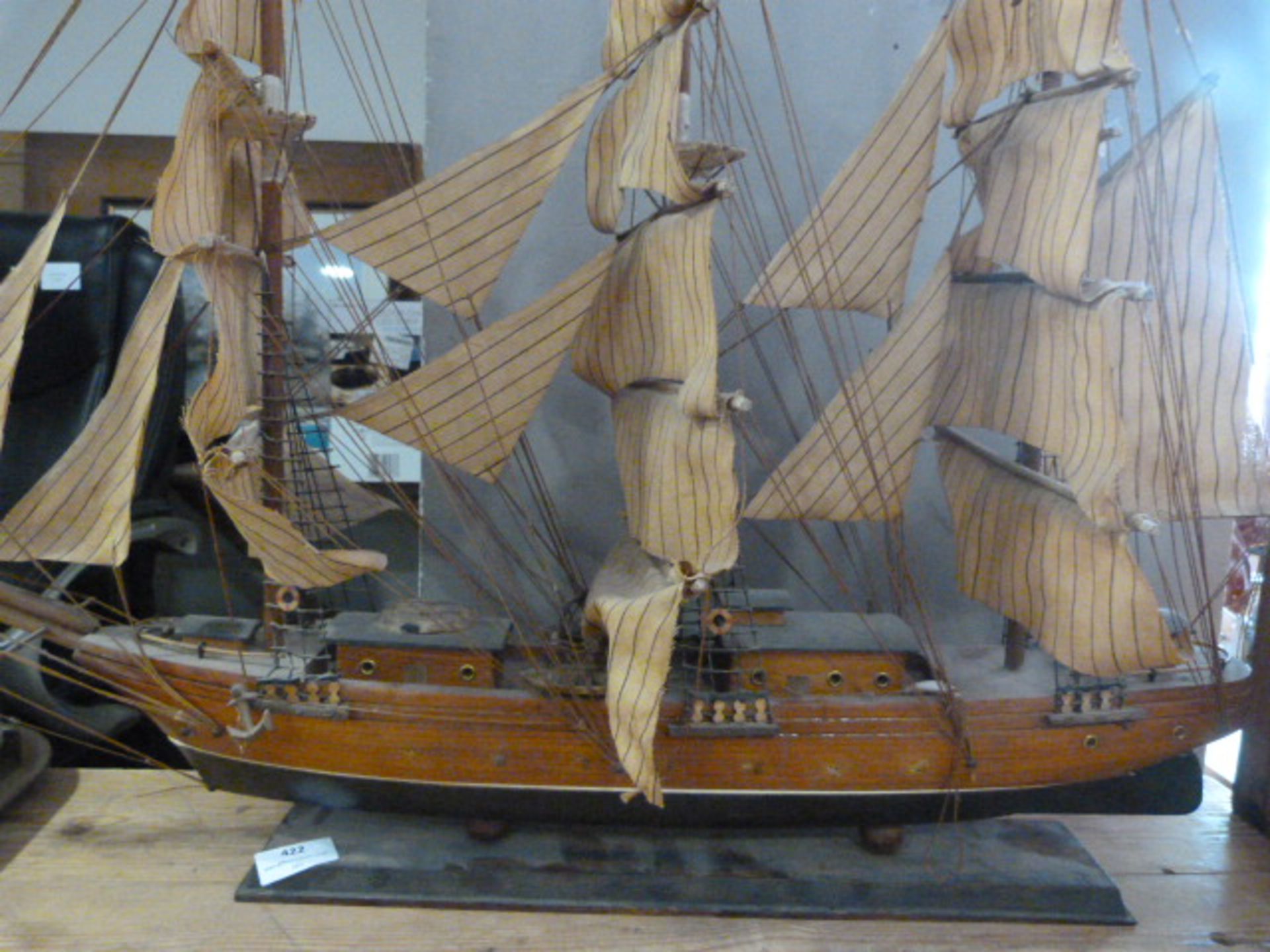 Wood Model of a Sailing Ship