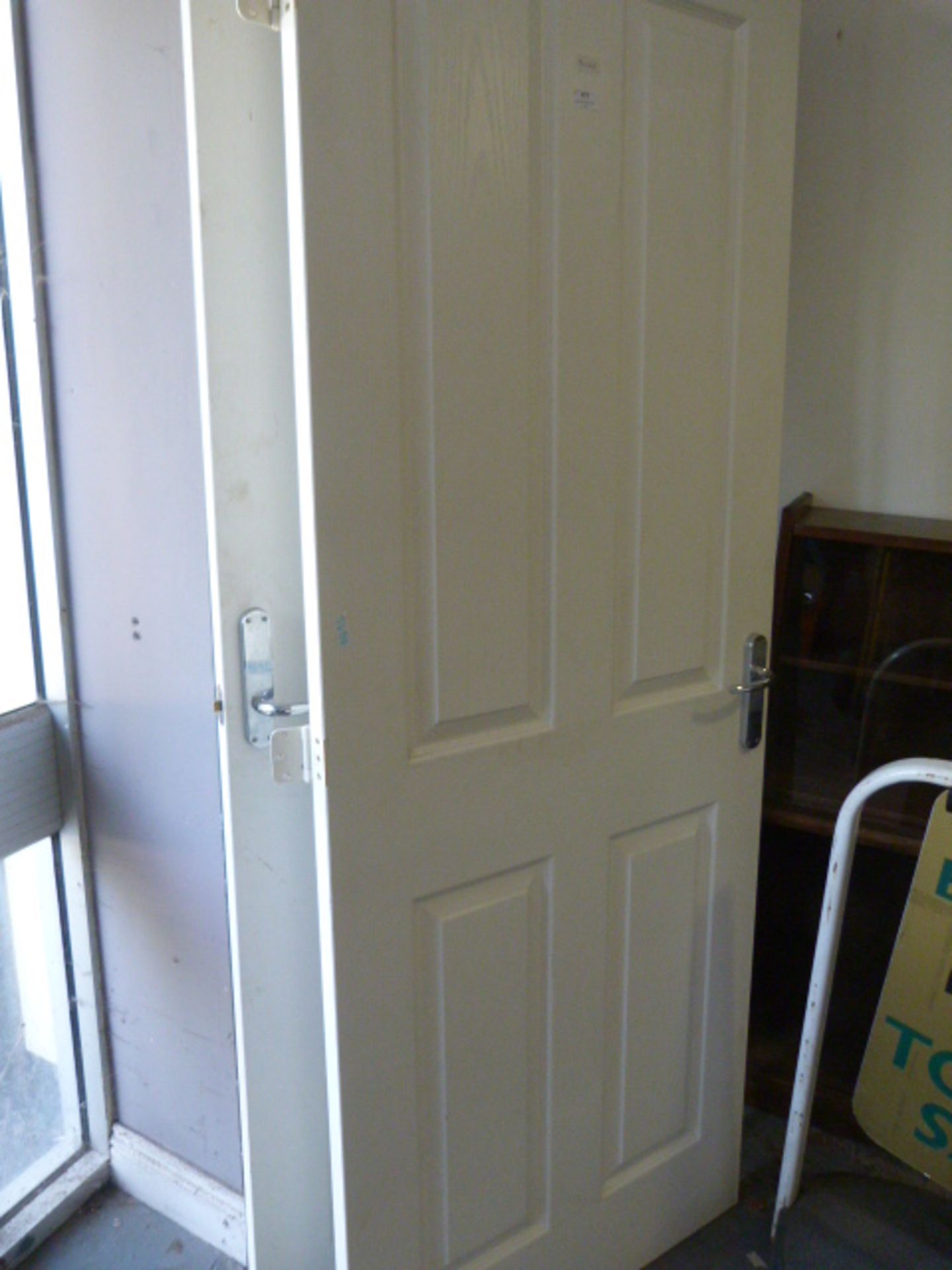 Three Internal White Painted Doors