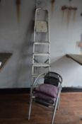 *Six Tread Aluminium Steps and Two Stackable Chair