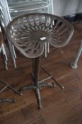 *Cast Tractor Seat Style Bar Stool Variable Height