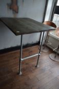 *Galvanised Pipe and Timber Posy Style Table