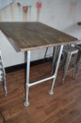 *Galvanised Pipe and Timber Posy Style Table