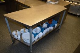 *Mobile Stainless Steel Preparation Unit with Unde