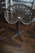 *Cast Tractor Seat Style Bar Stool Variable Height