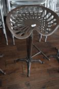 *Cast Tractor Seat Style Bar Stool Variable Height