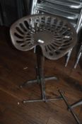 *Cast Tractor Seat Style Bar Stool Variable Height