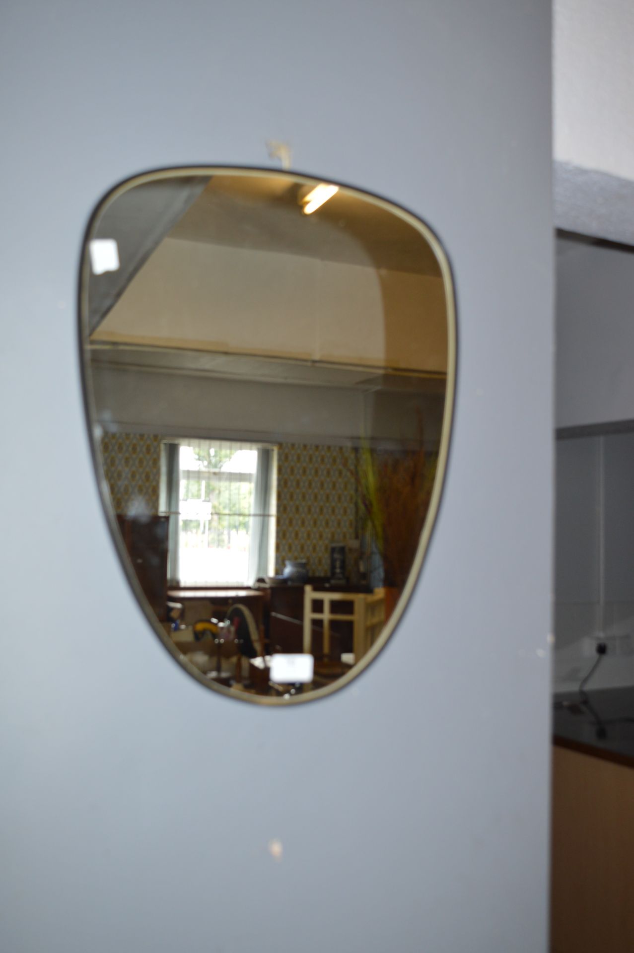 1960's Oval Framed Wall Mirror