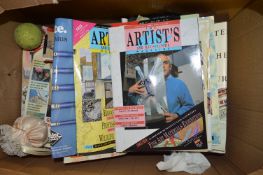 Box Containing Artist and Illustrators Magazines