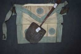 Masonic Sash and Decorative Brass Shovel