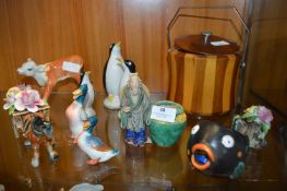 Pottery Ornaments - Penguins, Ducks, Calf and a Bi