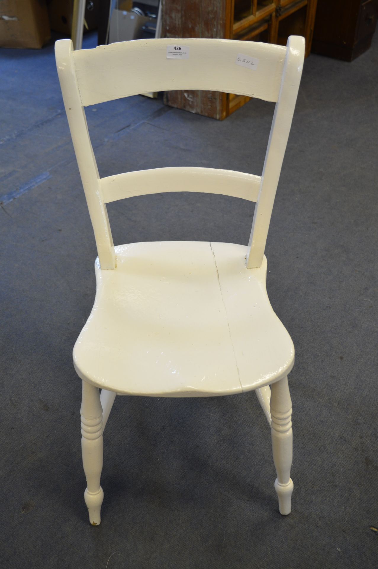 White Painted Victorian Kitchen Chair