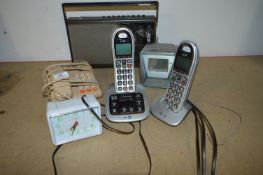 BT Telephones, Grundig Radio, Clock Radio, etc.