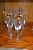 Selection of Fluted Drinking Glassware with Air Tw
