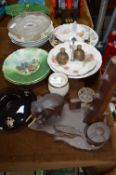 Decorative Wall Plates, African Teak Elephant Table Lamp, etc.