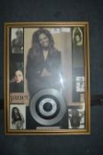 Framed Janet Jackson Silver Disc