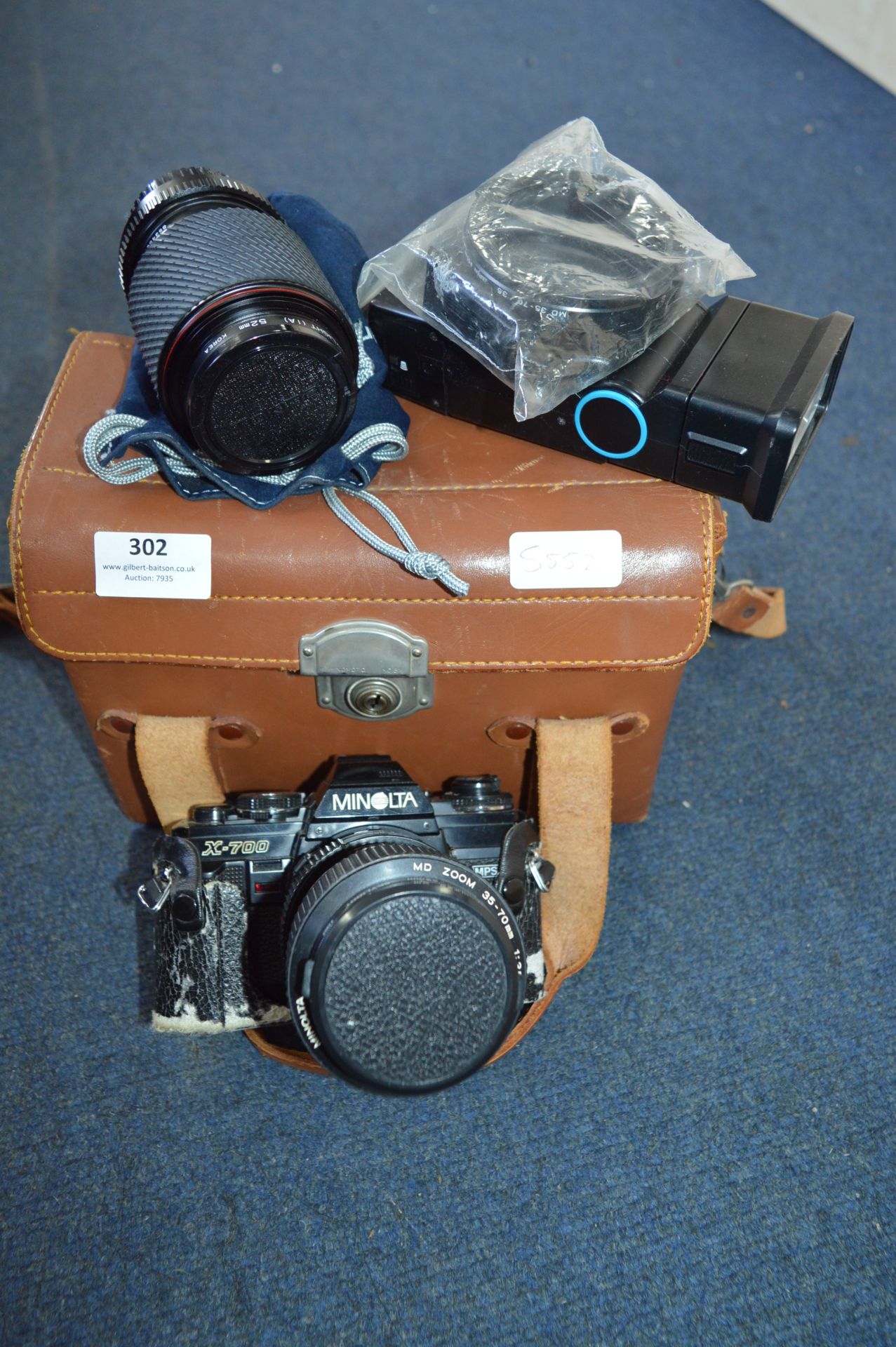 Minolta X700 Camera with Lens, Flash and Leather C