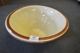 Cream & Brown Glazed Mixing Bowl