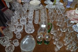 Large Selection of Drinking Glassware, Jugs, Vases