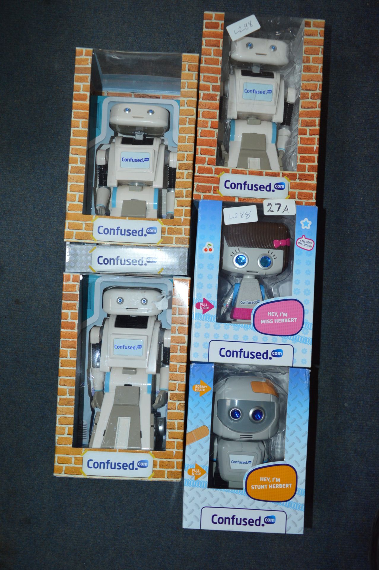 Five Confused.com Robots