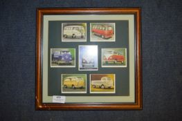 Framed Cigarette Cards - Volkswagen Transporters