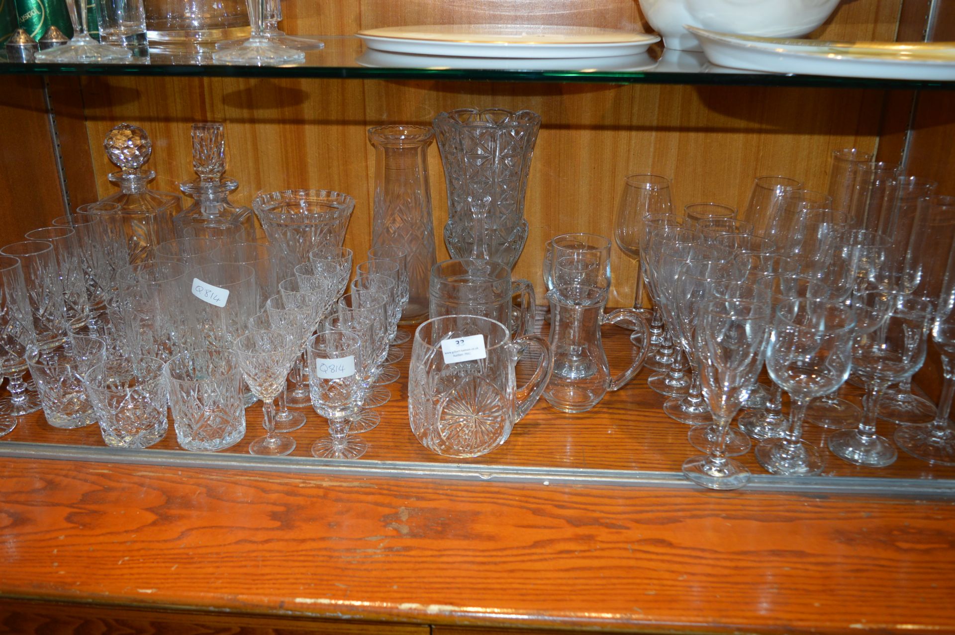 Large Quantity of Drinking Glassware, Decanters, V