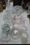 Selection of Glassware, Fruit Bowls, Vases, Lidded