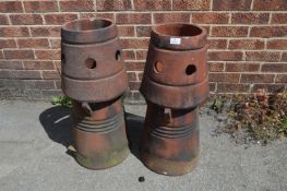 Pair of Terracotta Chimney Pots