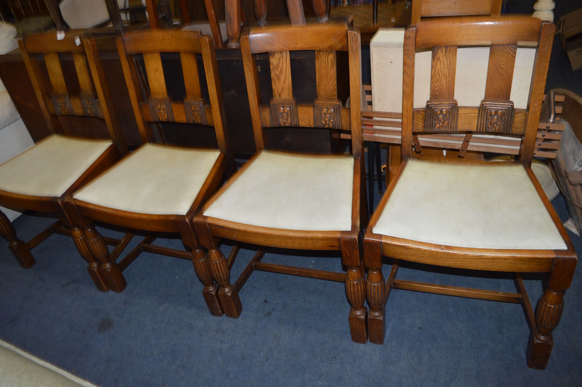 Set of Four Oak Dining Chairs