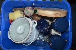 Plastic Storage Tub Containing Kitchenware, Slow C