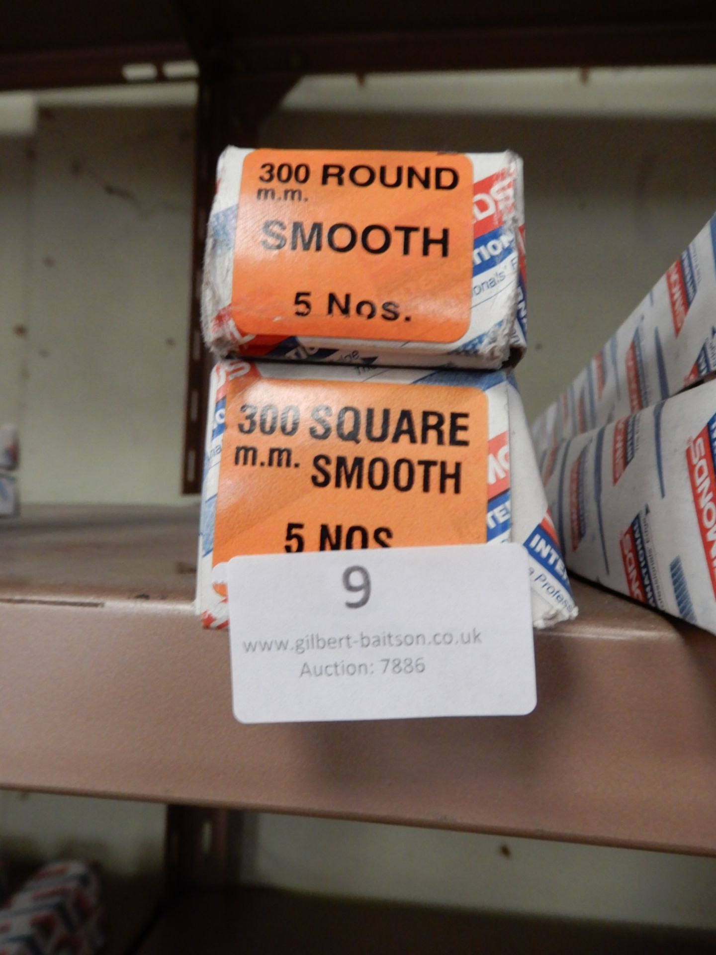 *One Box of Five 300mm Round Smooth and One Box of