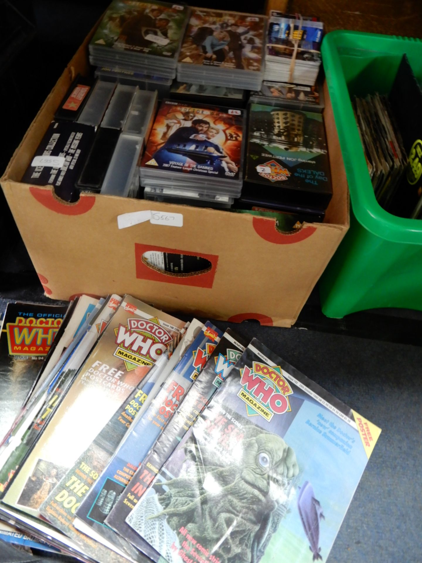 Collection of Dr Who Magazines, DVDs, VHS and Coll