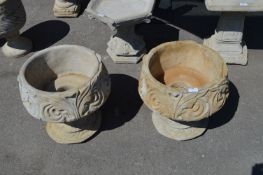 Pair of Reconstituted Limestone Planters