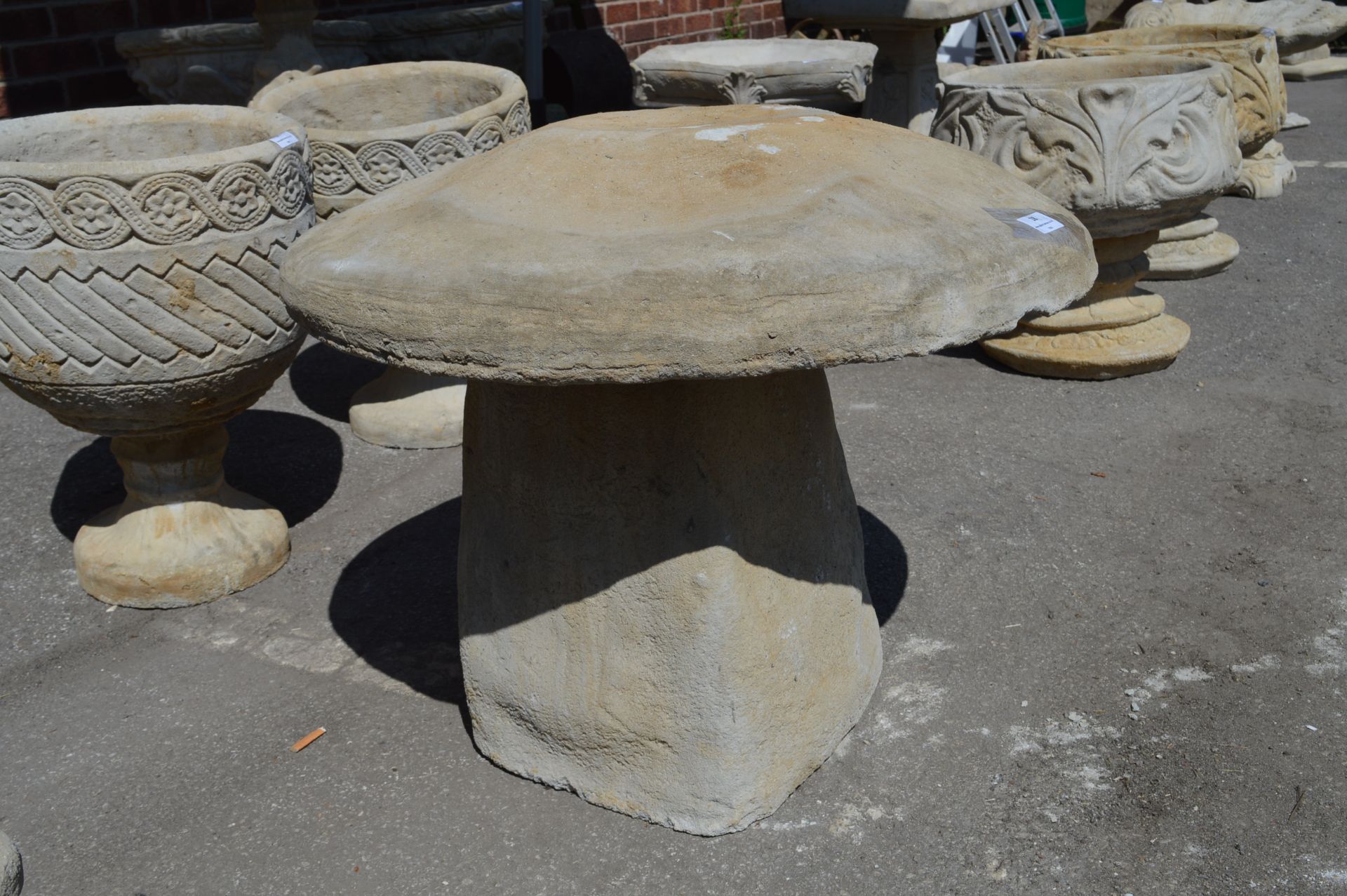 Reconstituted Limestone Garden Mushroom