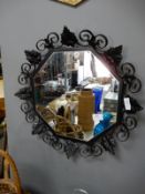 Wrought Metal Framed Wall Mirror