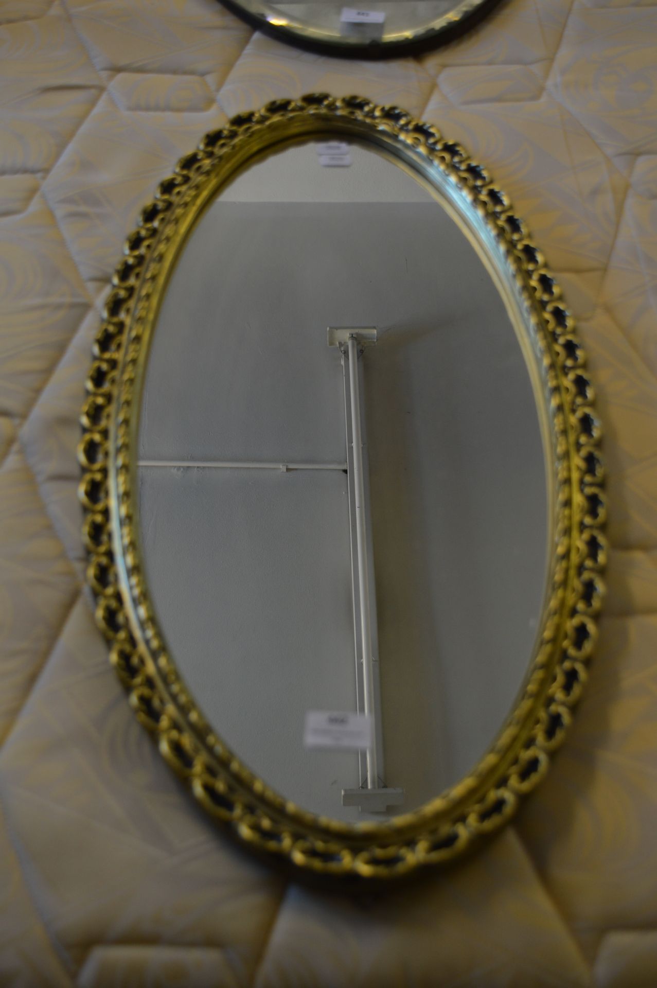 Gilt Framed Oval Wall Mirror