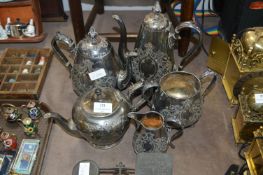 Britannia Metal Silver Plated Four Tea Set and a T