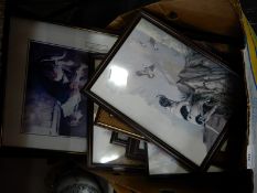 Quantity of Framed Prints - Hunting Scenes and Dog