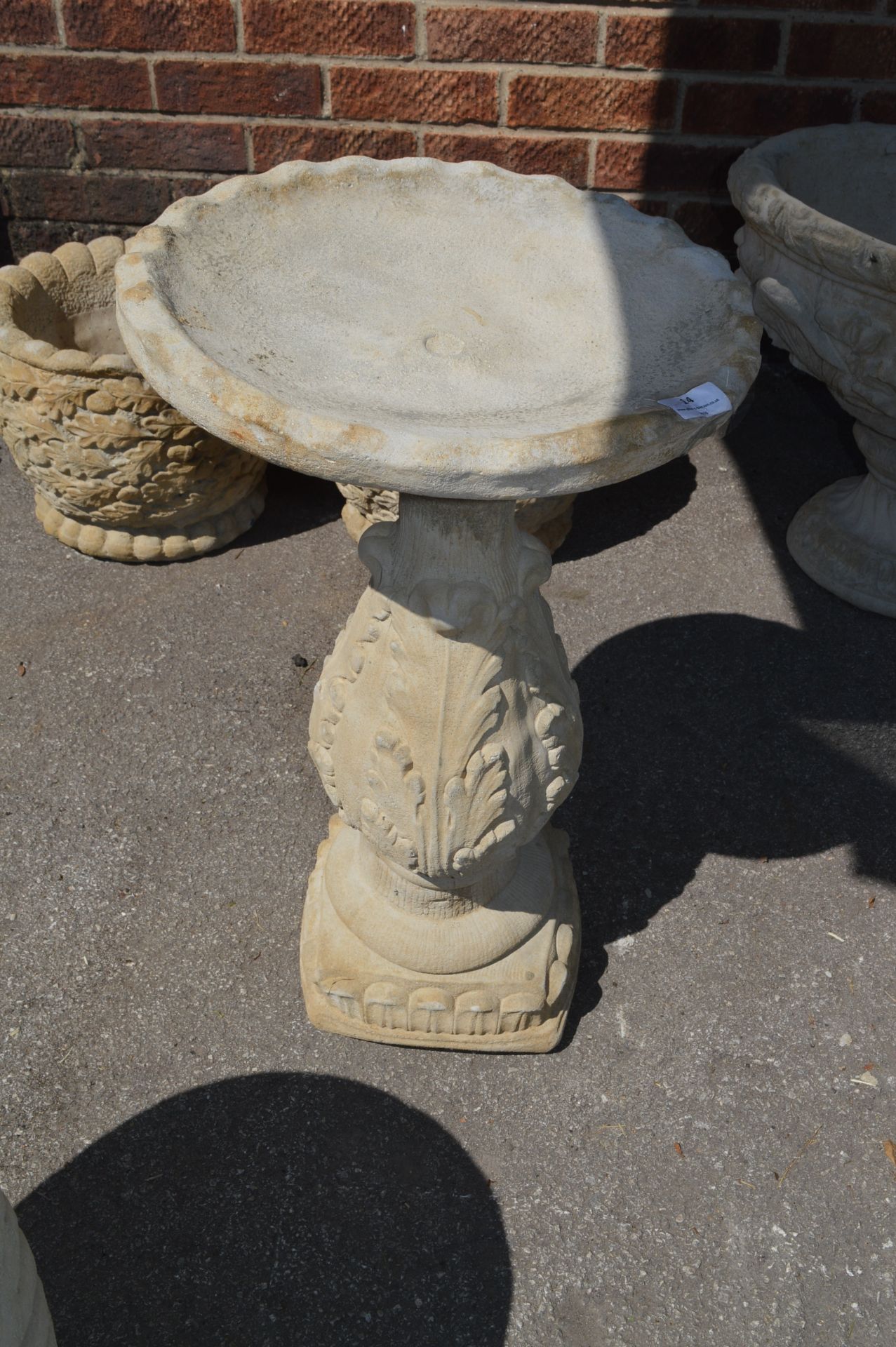 Reconstituted Limestone Birdbath