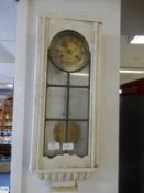 White Painted Pendulum Wall Clock