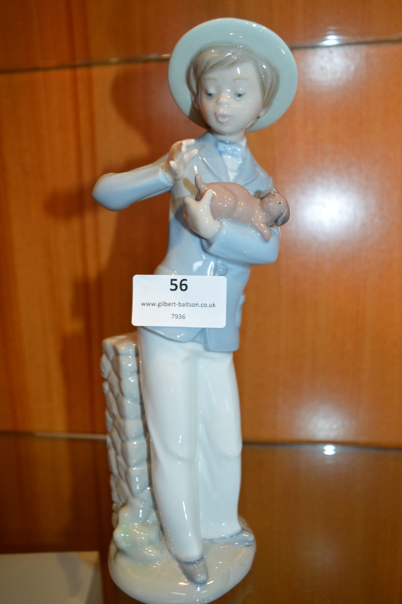 Nao Porcelain Figurine - Young Boy with Puppy