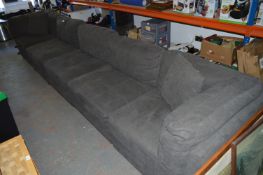 *Six Piece Grey Upholstered Sectional Sofa