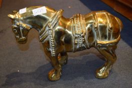 Large Heavy Brass Shire Horse